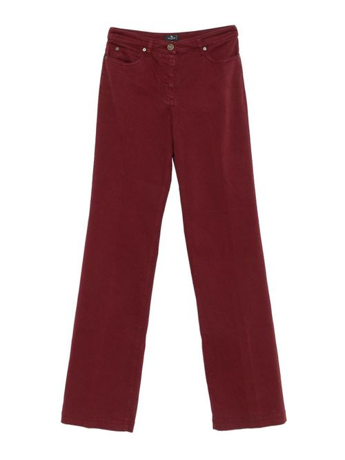 Burgundy Stretch Cotton Jeans