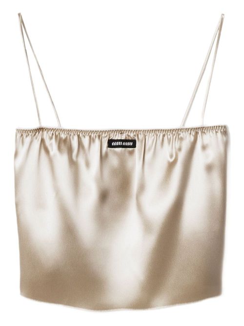 Satin tank top - Gold