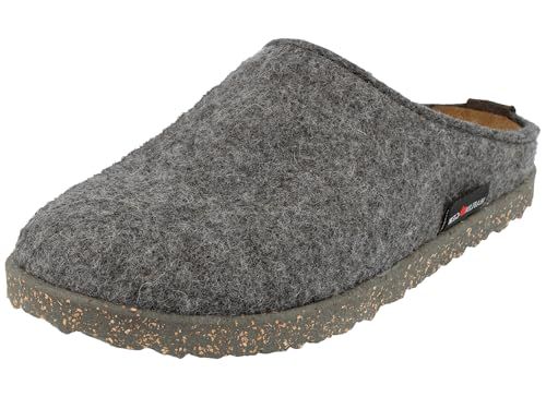 HAFLINGER Unisex Manhattan Warm Breathable Wool Slippers with Removable Footbed & Slip-Resistant Sole | Indoor & Outdoor Wear