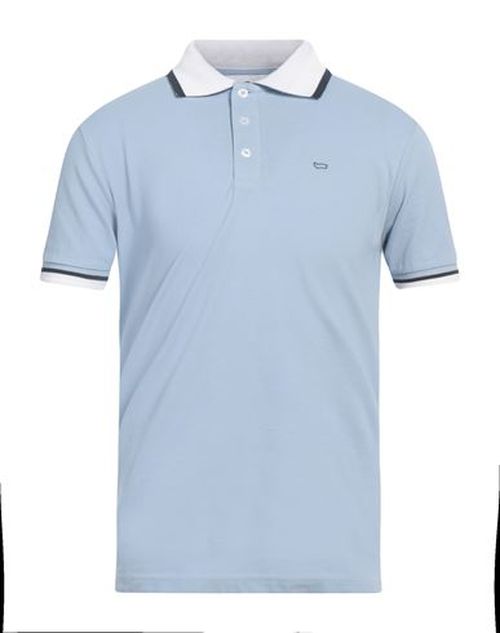 Gas Man Polo shirt Sky blue Size XL Cotton, Elastane