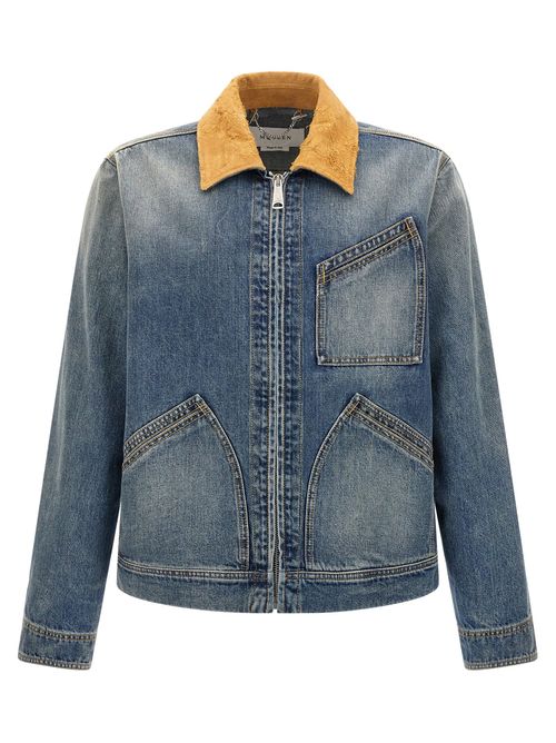 Suede Denim Jacket