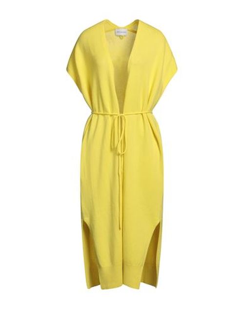 Woman Cardigan Yellow Size 8 Wool, Cashmere