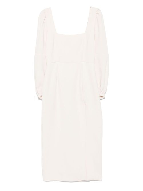 Square-neck midi dress - Neutrals