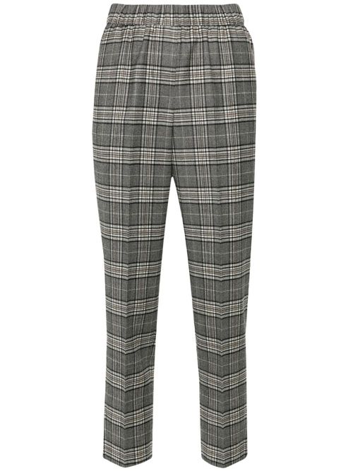 Plaid-pattern trousers - Grey