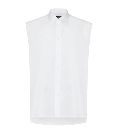 Cotton Capped-Sleeve Shirt