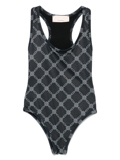 Logo-print swimsuit - Black