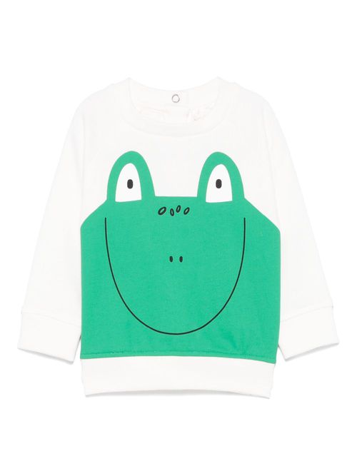Frog-print sweatshirt - White