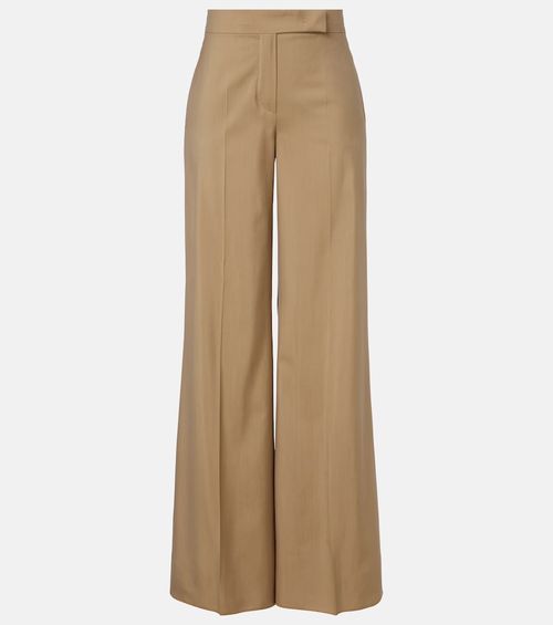 Bronte wool and silk wide-leg pants