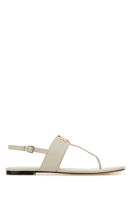 Ivory Leather Eleanor Thong Sandals