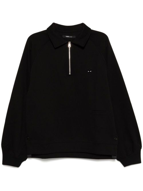 Panther hand rope collared neck sweatshirt - Black