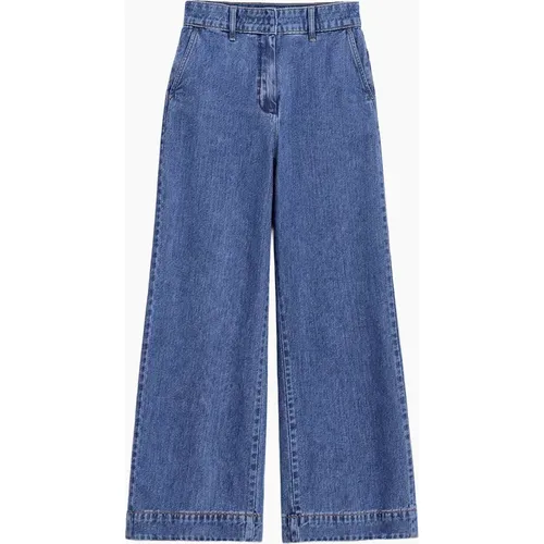 RO&ZO Women's Blue Lyocell Denim Tailored Jean