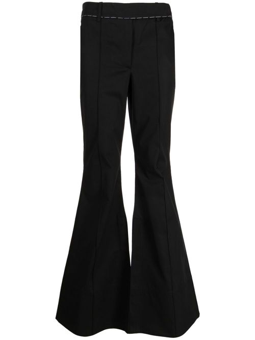 Mick flared cotton trousers - Black