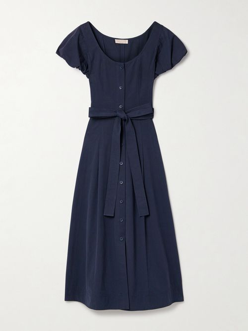 Rhea Belted Cotton Midi Dress