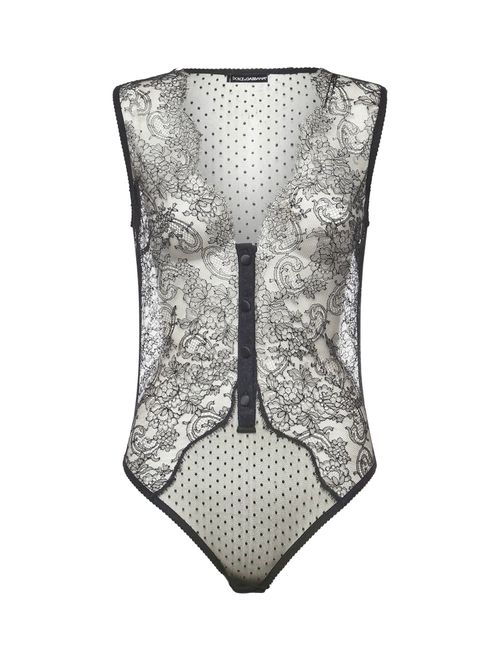 Textured Plumetis Bodysuit
