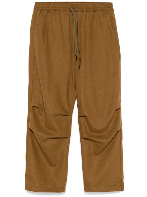 Knee-tuck trousers - Brown