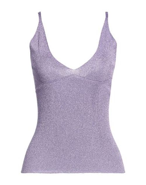 Woman Top Lilac Size M Metallic Polyester, Polyamide