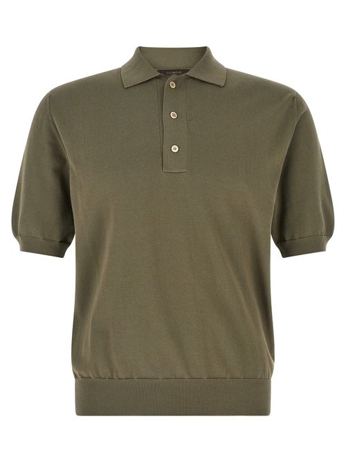 Cotton Knit Polo Shirt