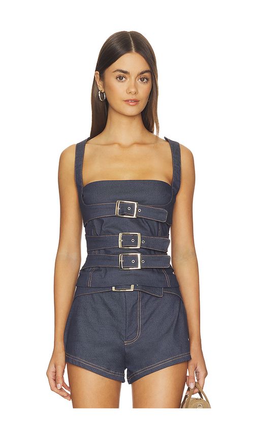 BY.DYLN Cindy Top in Navy. L. Also in M, S
