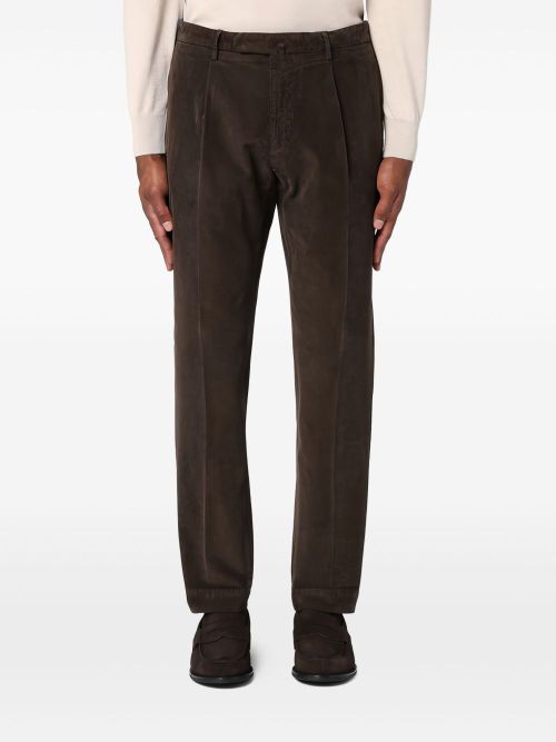 Turn-up hem trousers - Brown