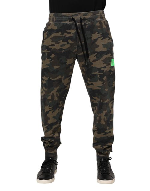 Camouflage Cotton Joggers — Multicolor