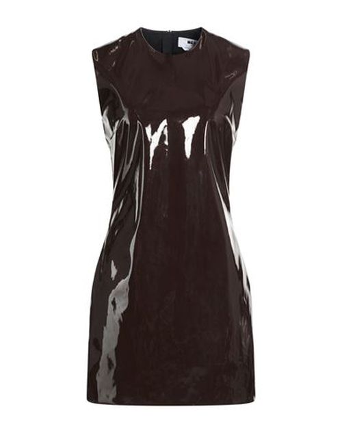 Woman Mini dress Dark brown Size 0 Polyurethane, Polyester