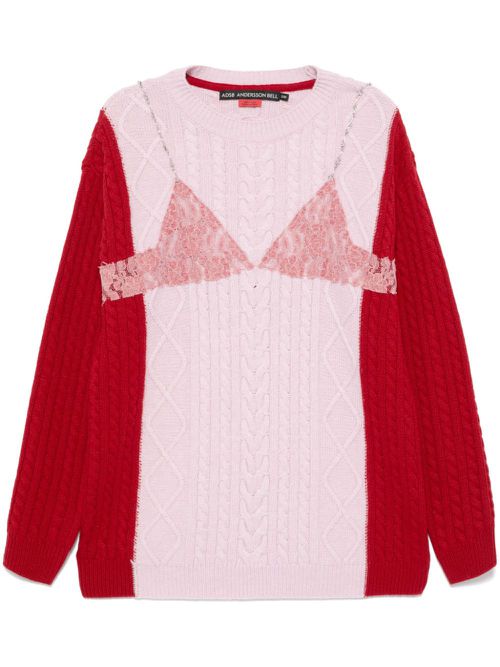 Lace lingerie jumper - Pink