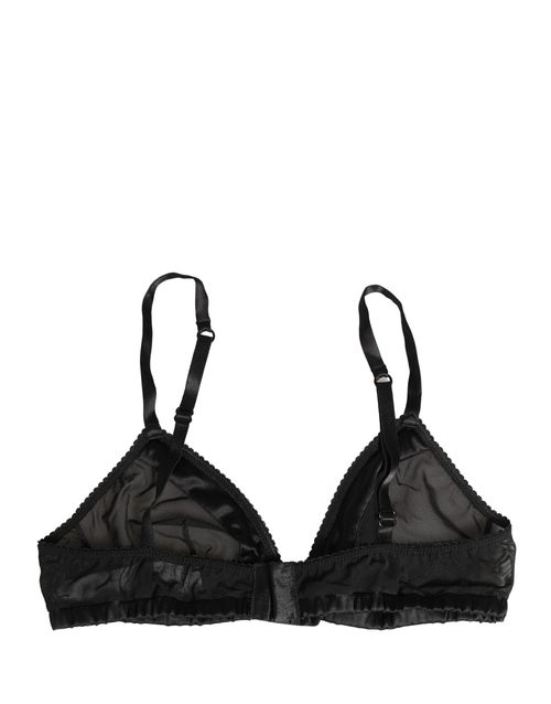 Nylon Stretch Soft Cup Soft Cup Bra — Black