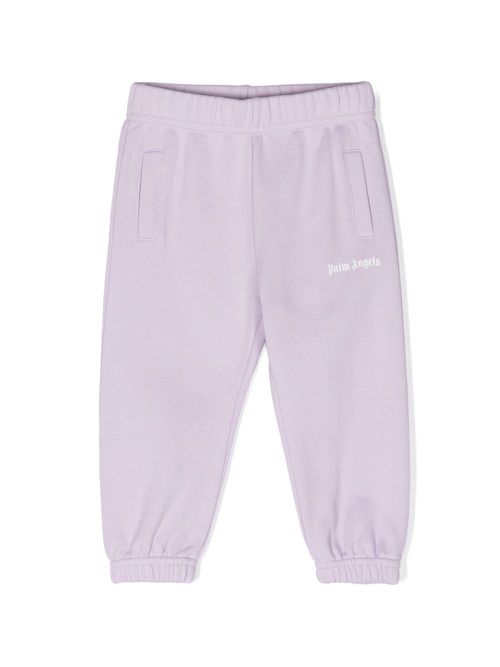 Logo-print cotton track pants - Purple