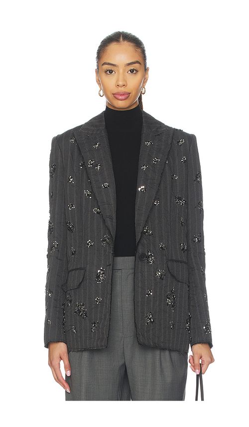 SIMKHAI Murphy Blazer in Charcoal. 0. Also , 4