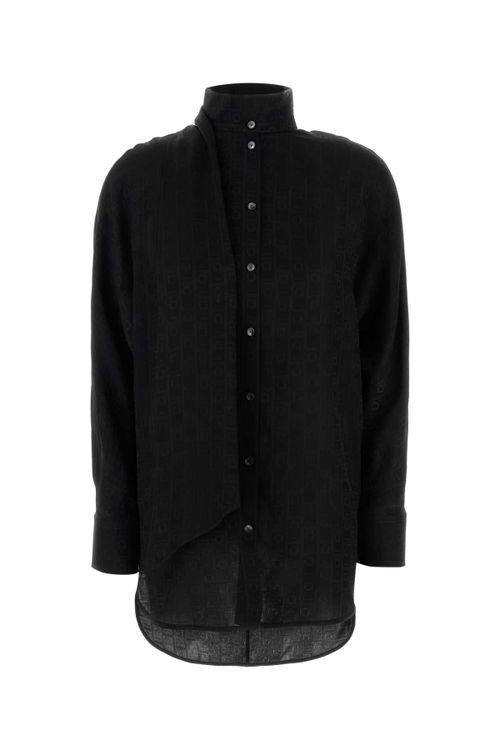100% Silk Shirt — Black