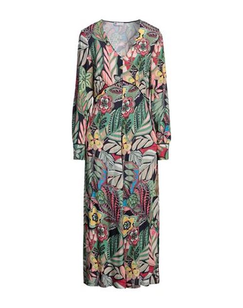 Woman Midi dress Green Size 12 Viscose