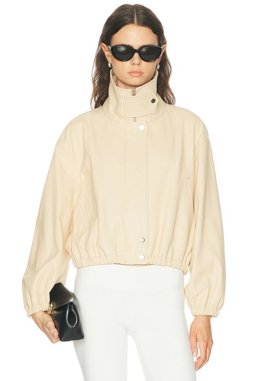 NOUR HAMMOUR Pia Jacket in Ivory - Ivory. L also in M