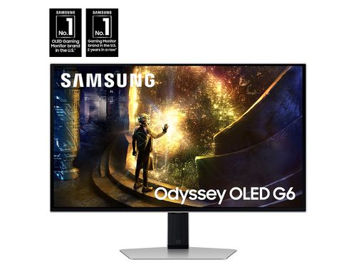 27" Odyssey OLED G6 (G61SD) QHD 240Hz 0.03ms FreeSync™ Premium Pro Gaming Monitor with Sleek Metal Design(LS27DG61DSNXZA)