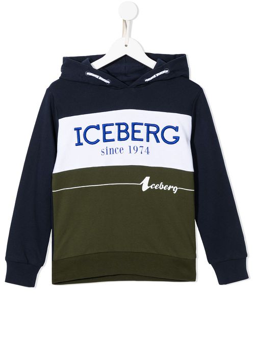Logo-printed hoodie - Green