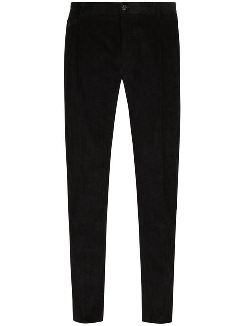 Corduroy tailored trousers - Black