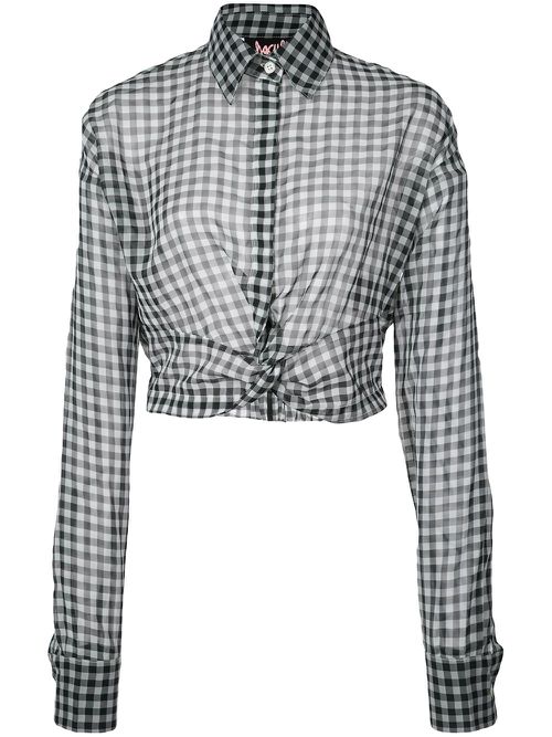 Plaid blouse - White