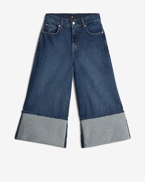 MANKIND Cuffed Denim Culotte in Radar