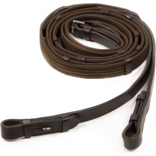 Leather reins with clip and pin for Schockemöhle Web horse