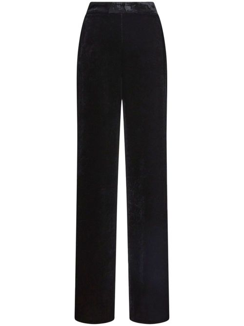 Velvet palazzo trousers - Black