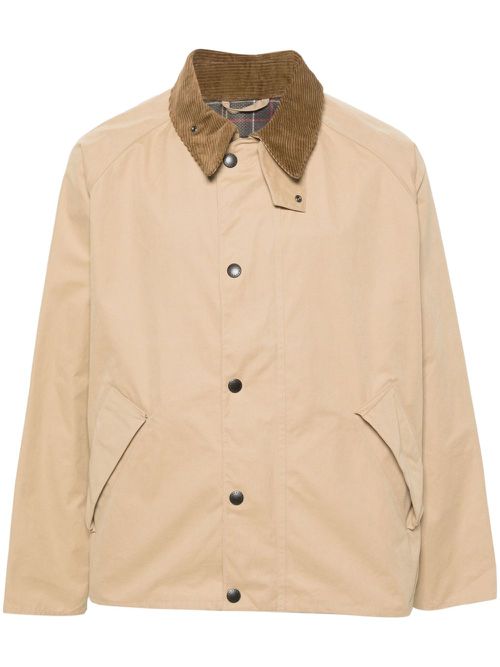 Gabardine press-stud jacket - Neutrals