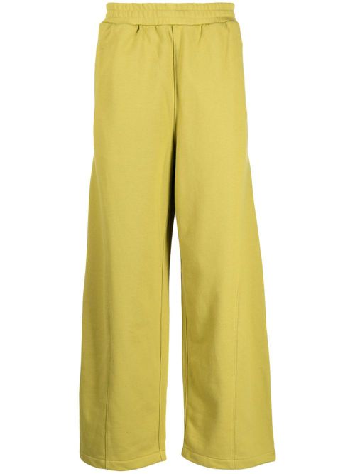 Wide-leg cotton trousers - Green