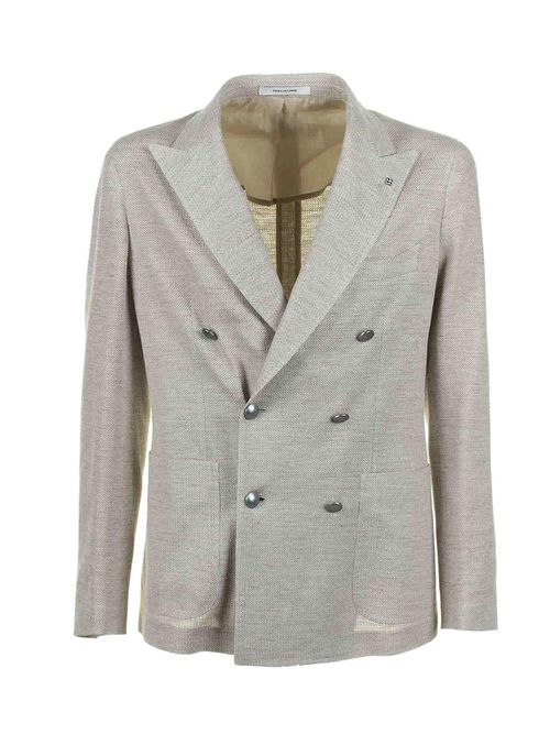 Beige double-breasted jacket