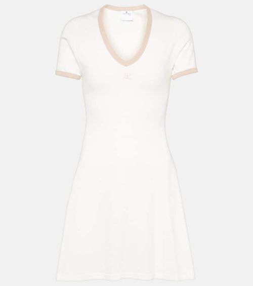Courrèges Logo cotton minidress
