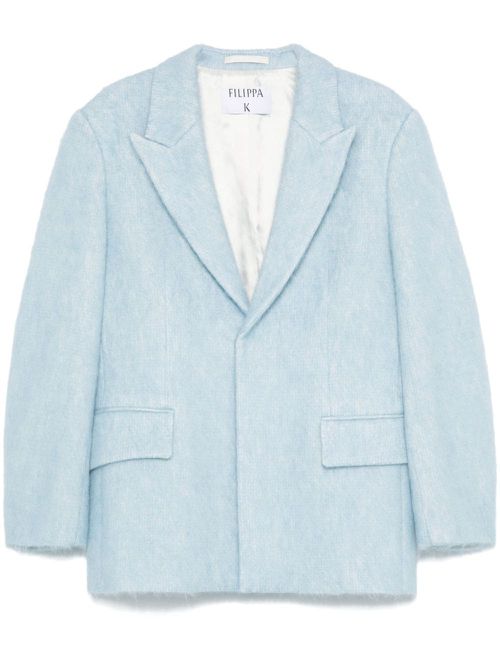 Textured blazer - Blue