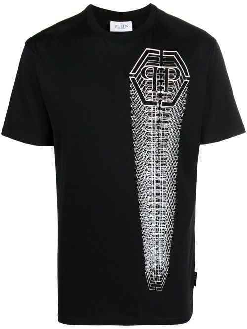 Graphic-print short-sleeved T-shirt - Black