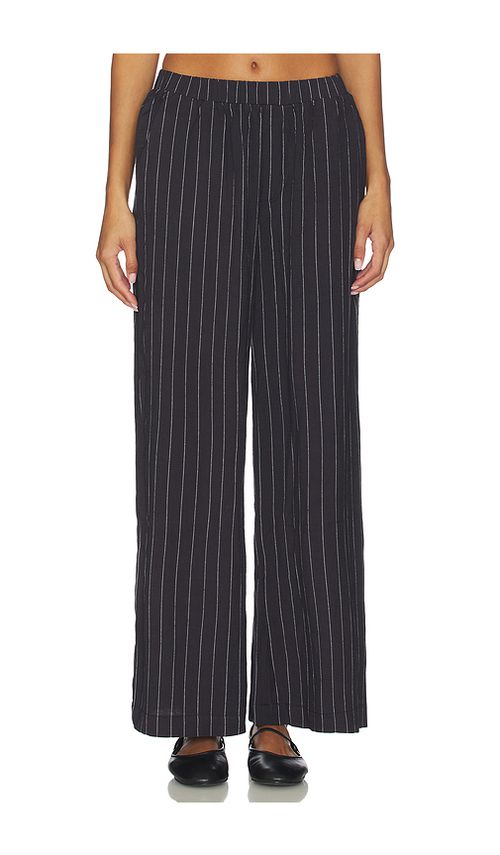 Bobi Wide Leg Pant in Faded Black. S also in L