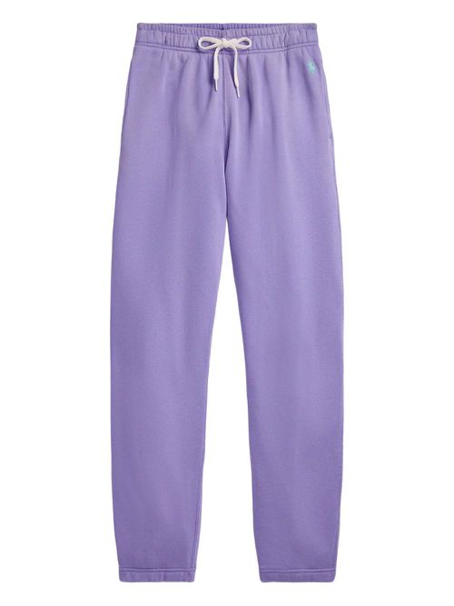 Cotton-blend joggers - Purple