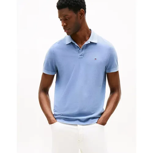 Men's Tommy Hilfiger Garment Dyed Regular Fit Mens Polo - Brisk Blue - : 42/Regular
