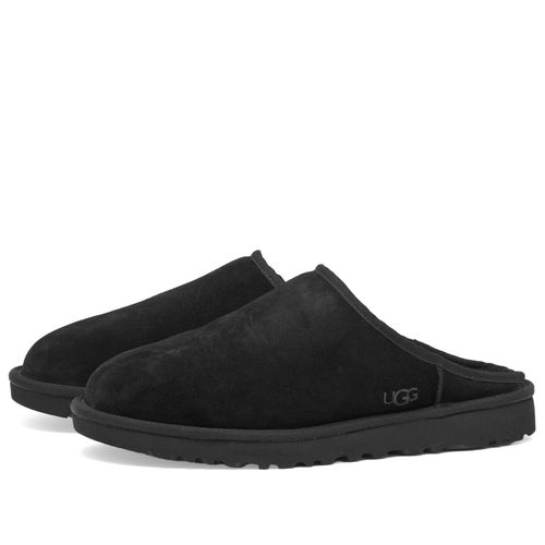Men's Classic Slip-on Slippers in Black, Size UK 9 