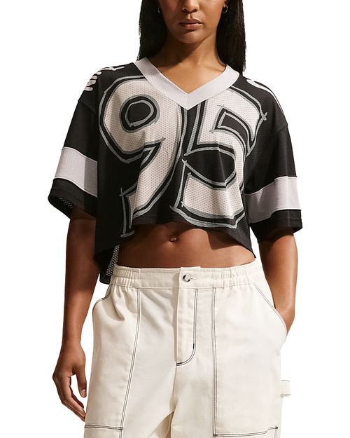 Oversized Cropped Jersey Top